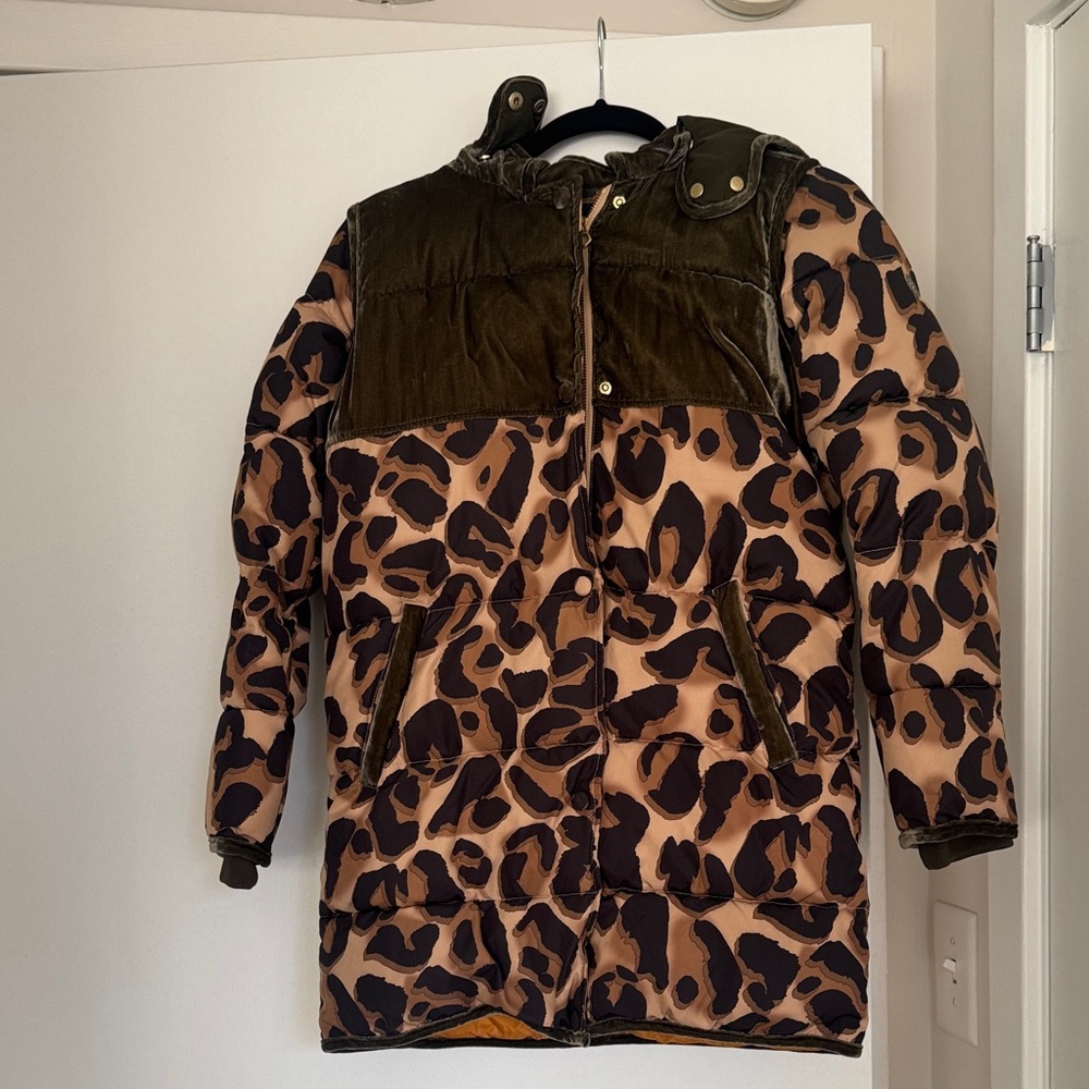 Scotch & Soda Leopard Print Puffer Jacket